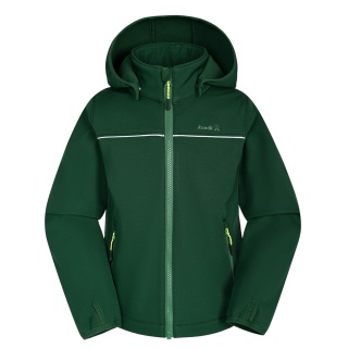 Kurtka softshell Kamik Jarvis (wiatroszczelna, odblaskowa) ciemnozielona dziecięca